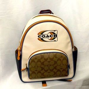 Court backpack with Signature canvas detail in Coach stamp NWOT
